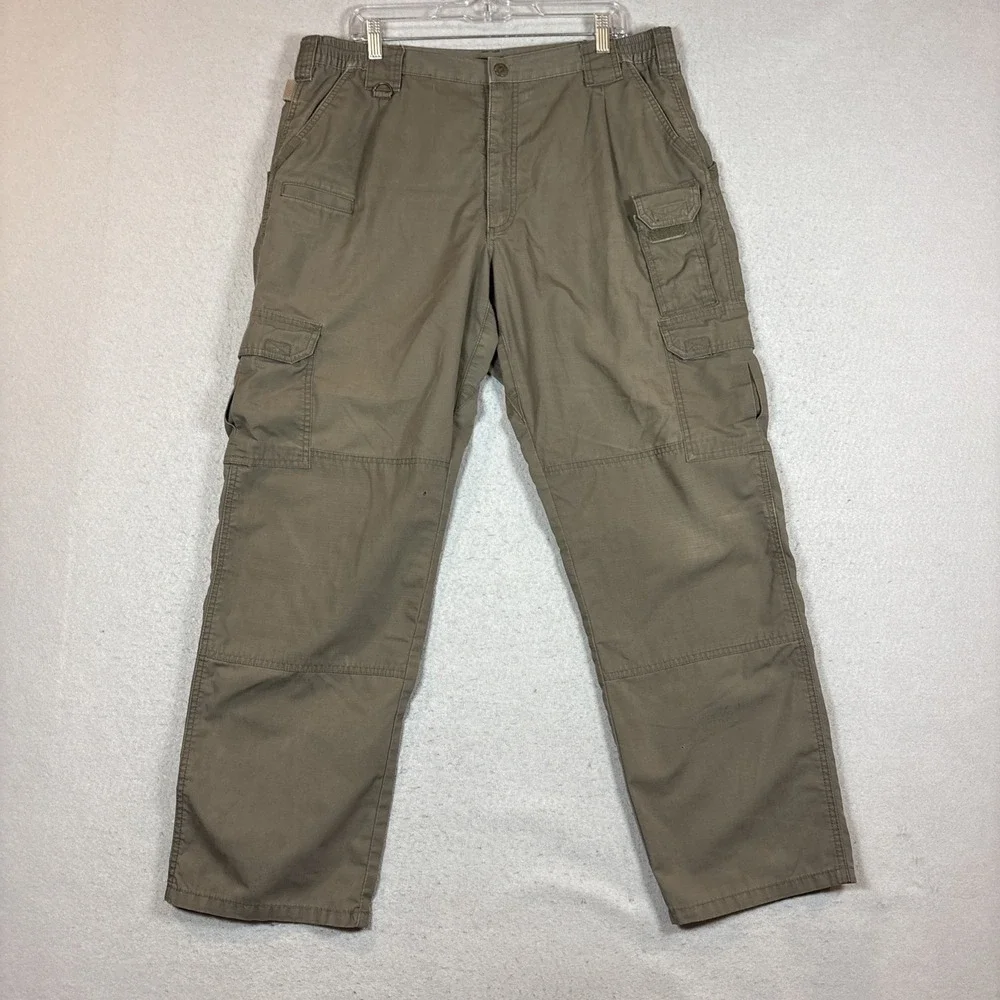 5.11 Tactical Series Cargo Pants Canvas Olive Double Knee Men's Size 38X32